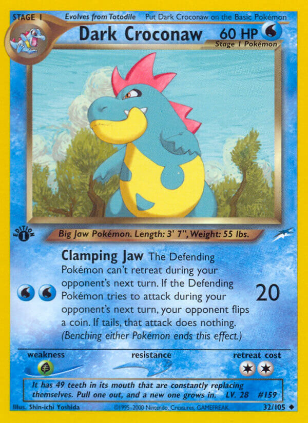Dark Croconaw - 32/113 - 1st Edition - EN