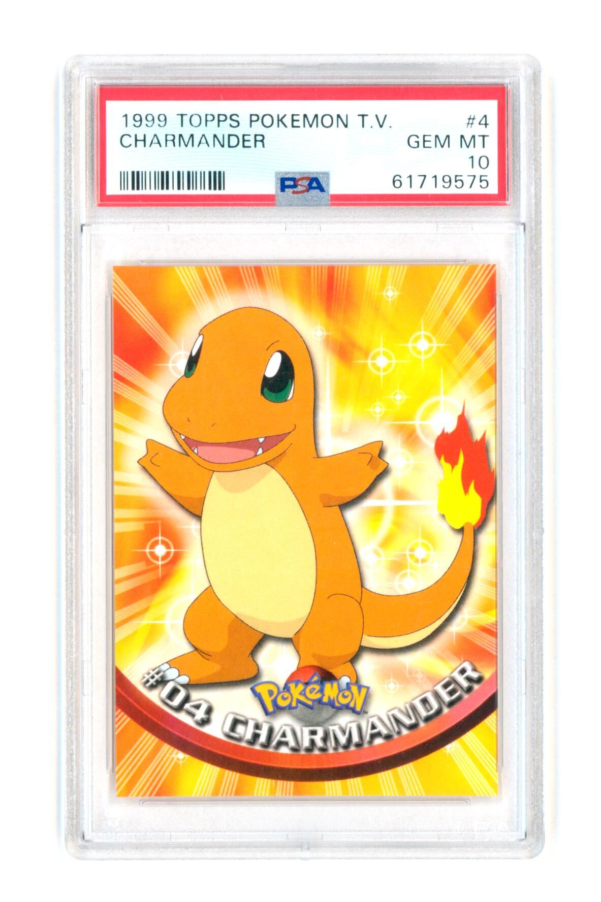 Charmander #4 - Topps T.V. - 1999 - PSA 10 GEM-MT - Pokémon