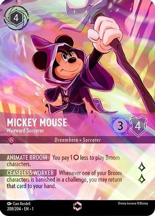 Mickey Mouse - Wayward Sorcerer (Enchanted) - 208/204 - EN Mickey Mouse - Wayward Sorcerer (Enchanted) - 208/204 - EN