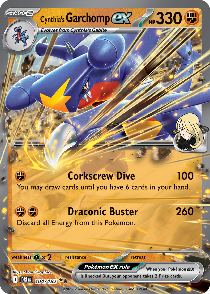 Cynthia’s Garchomp ex - 104/182 - EN