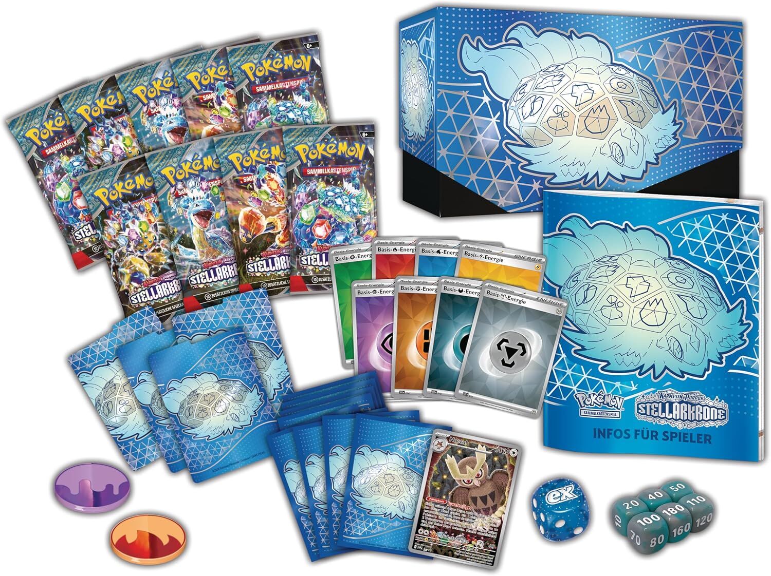 Pokémon TCG: Karmesin & Purpur - Stellarkrone Top-Trainer-Box - DE