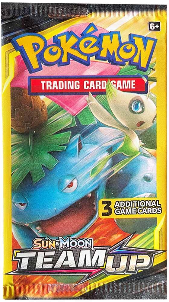Pokémon Sun & Moon Team UP 3-Cards/ 1 Random Booster Pack - EN