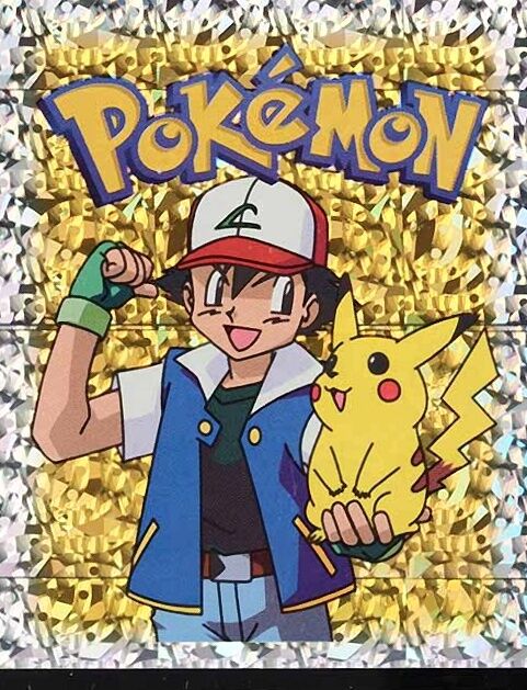 Ash & Pikachu-Prism - S29 - Merlin Sticker Series 1 Ash & Pikachu-Prism - S29 - Merlin Sticker Series 1