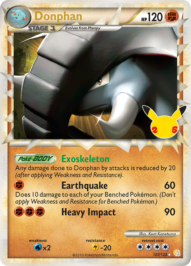 Donphan - 107/123 - Holo Rare - Pokémon TCG - Near Mint - EN