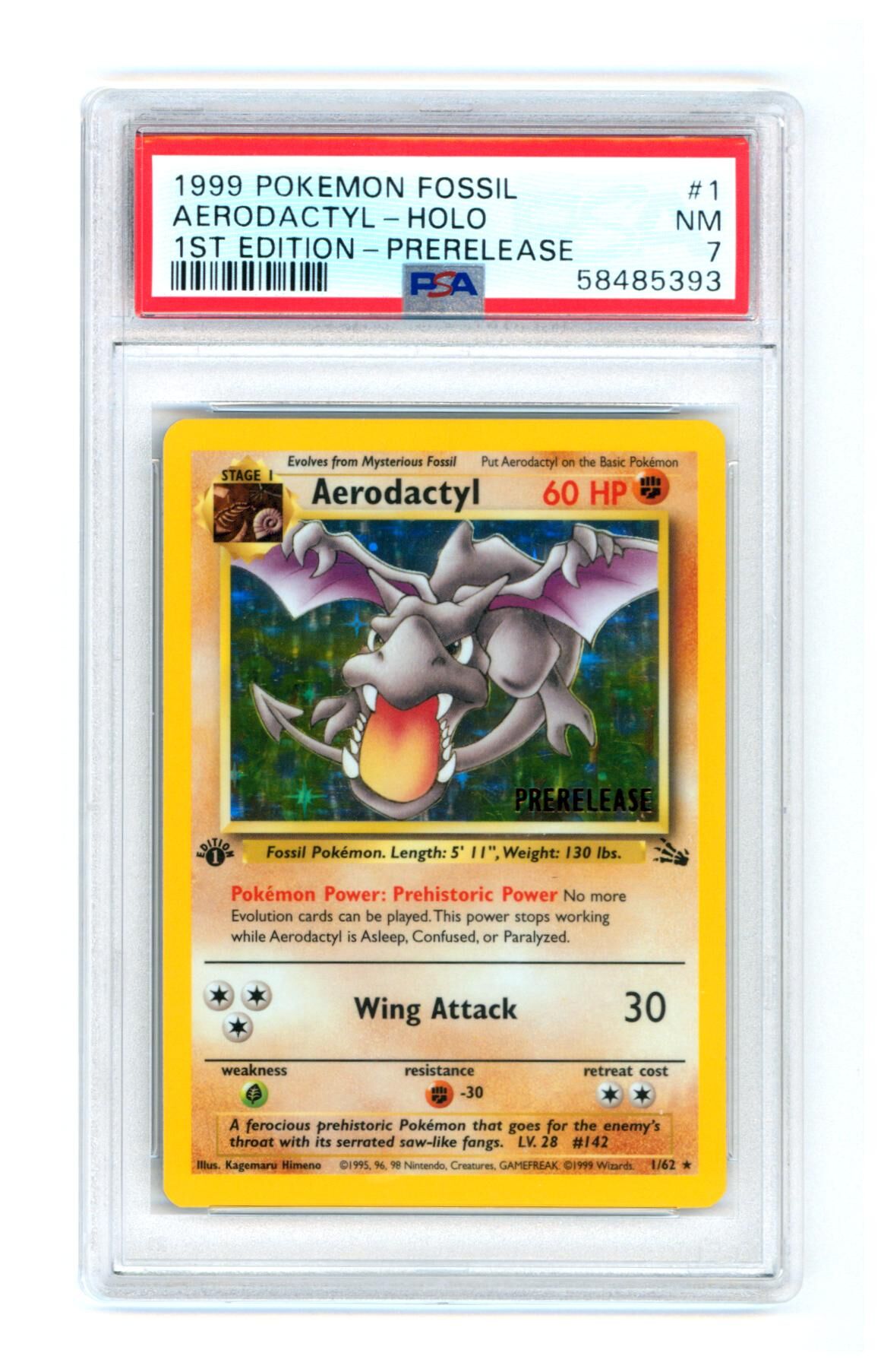 aerodactyl-1-62-fossil-1st-edition-prerelease-holo-psa-7-nm-pokemon-58485393 Aerodactyl 1/62 - Fossil - 1st Edition - Prerelease Holo - PSA 7 NM - Pokémon