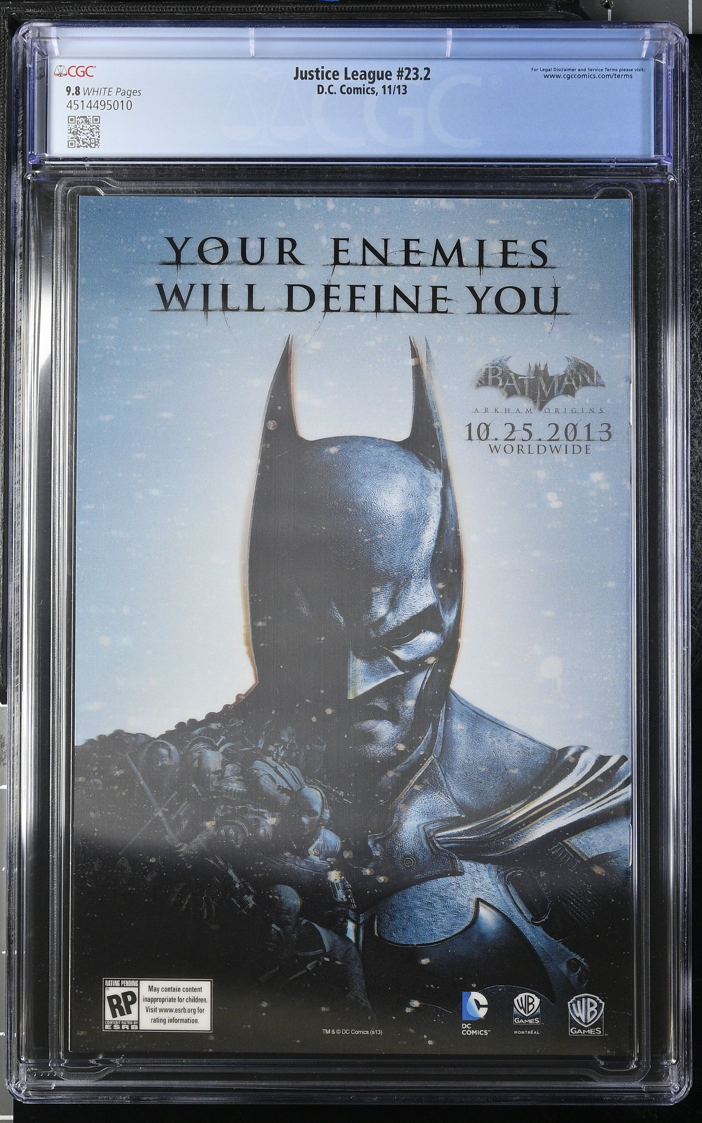 Justice League #23.2 CGC 9.8 3D Lenticular Cover