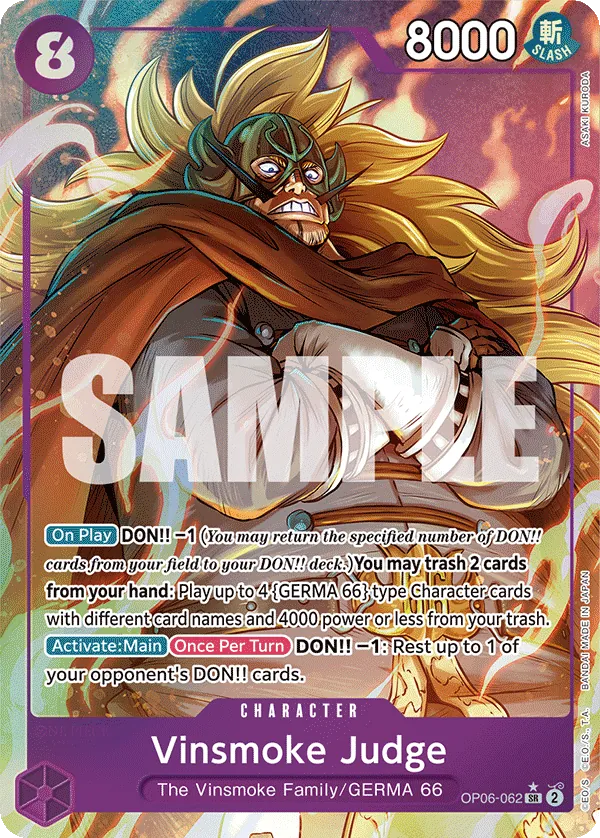 Vinsmoke Judge - OP06-062 - Alternate Art Vinsmoke Judge - OP06-062 - Alternate Art