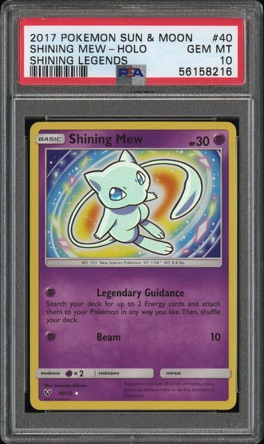 Shining Mew 40/73 - Holo - Sun&Moon - Shining legends - 2017 - PSA 10 GEM-MT - Pokémon Shining Mew 40/73 - Holo - Sun&Moon - Shining legends - 2017 - PSA 10 GEM-MT - Pokémon