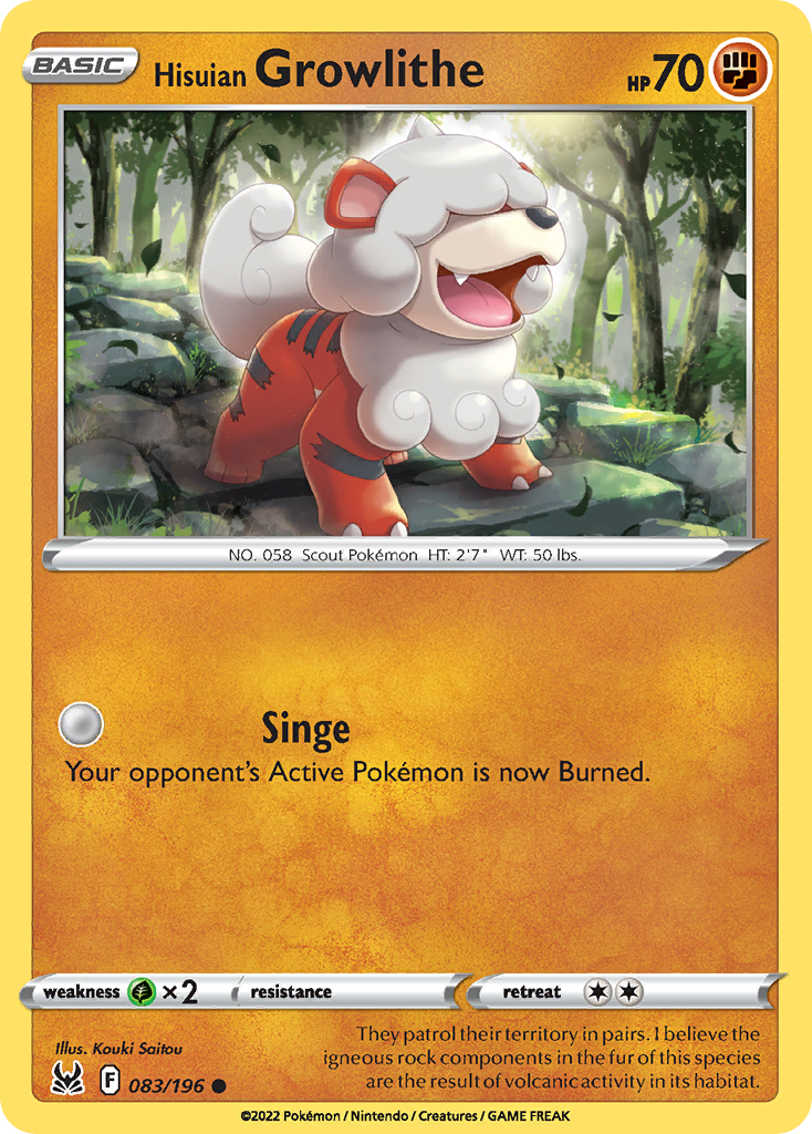 Hisuian Growlithe - 083/217 - EN Hisuian Growlithe - 083/217 - EN