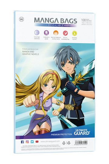 Ultimate Guard Manga Bags wiederverschließbar (100) Ultimate Guard Manga Bags wiederverschließbar (100)