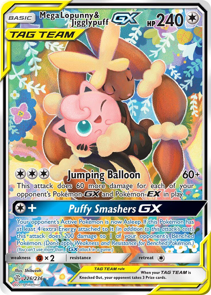 Mega Lopunny & Jigglypuff-GX - 226/236 - EN Mega Lopunny & Jigglypuff-GX - 226/236 - EN