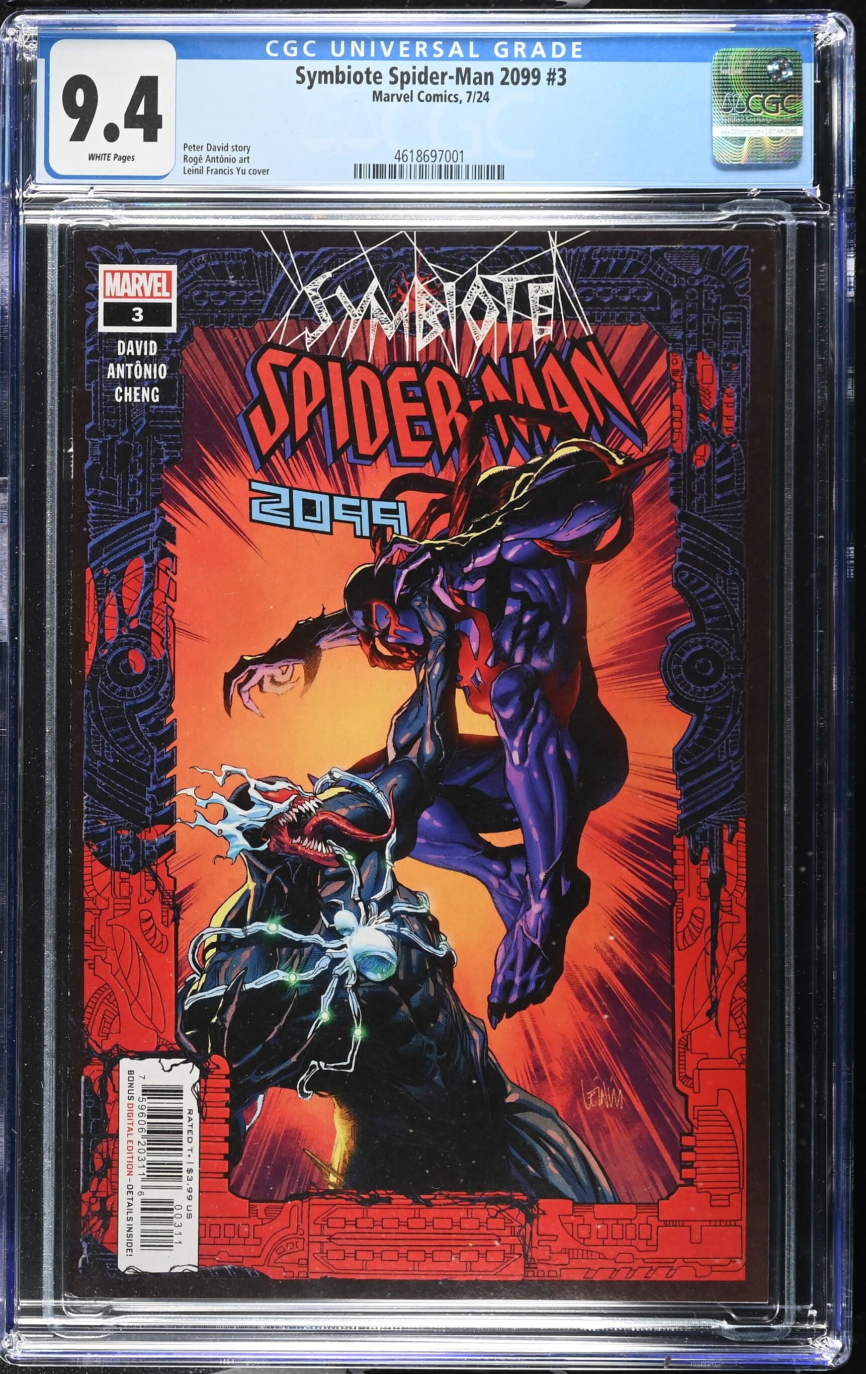 Symbiote Spider-Man 2099 Issue 3 - CGC 9.4 Symbiote Spider-Man 2099 Issue 3 - CGC 9.4