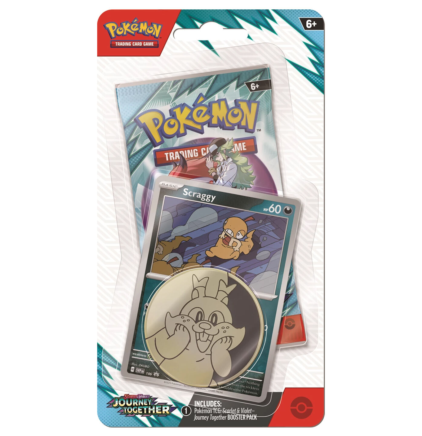 Pokémon TCG: Scarlet & Violet - Journey together (SV09) Scraggy Checklane Blister - EN Pokémon TCG: Scarlet & Violet - Journey together (SV09) Scraggy Checklane Blister - EN