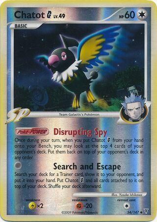 Chatot G - 54/147 - Reverse Holo - EN Chatot G - 54/147 - Reverse Holo - EN