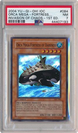 Orca Mega-Fortress of Darkness - IOC-084 - PSA NM 7 - Super Rare 1st Ed (IOC) 7193 - Yu-Gi-Oh!