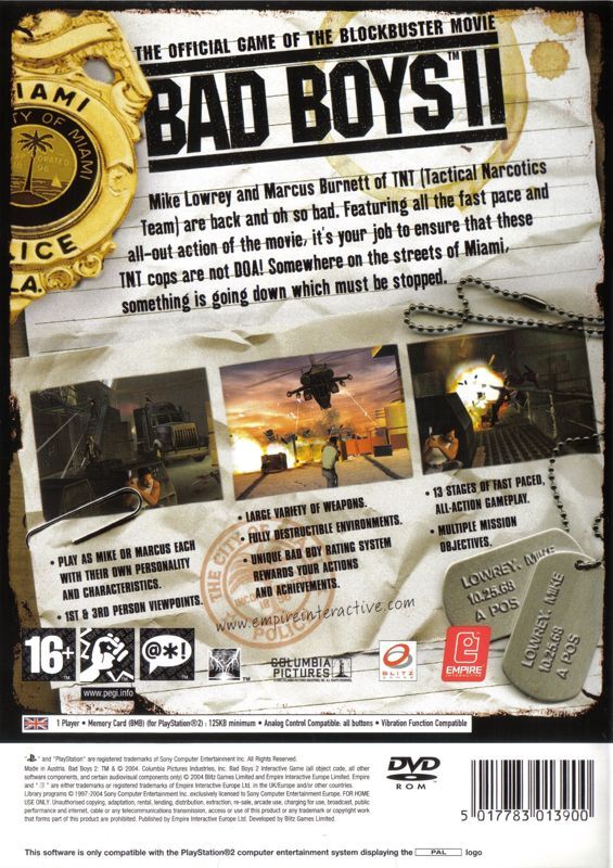 Bad Boys: Miami Takedown - PS2 - DE