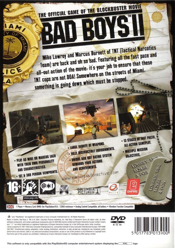 Bad Boys: Miami Takedown - PS2 - DE