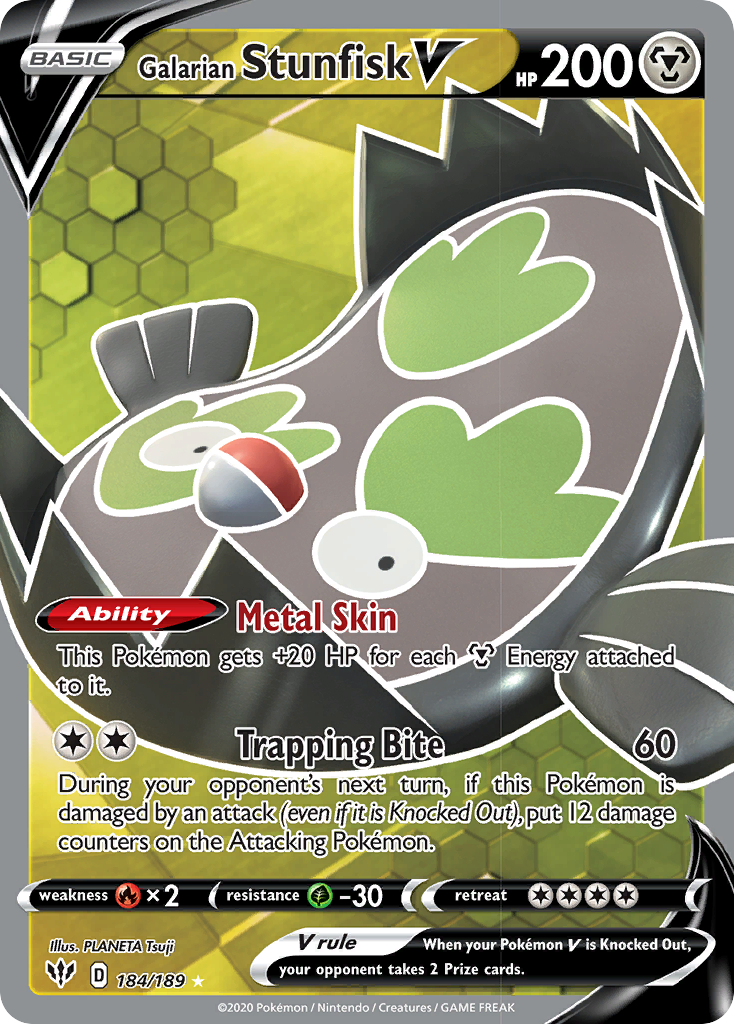Galarian Stunfisk V - 184/189 - EN Galarian Stunfisk V - 184/189 - EN
