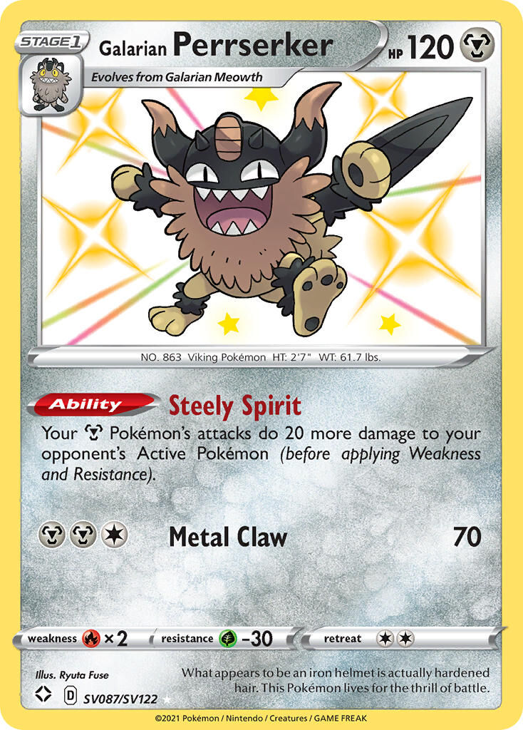 Galarian Perrserker - SV087/SV122 - EN