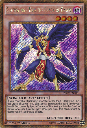 Schwarzflügel - Kris das Morgengrauen - PGL2-006 - Gold Secret Rare - 1. Auflage Schwarzflügel - Kris das Morgengrauen - PGL2-006 - Gold Secret Rare - 1. Auflage