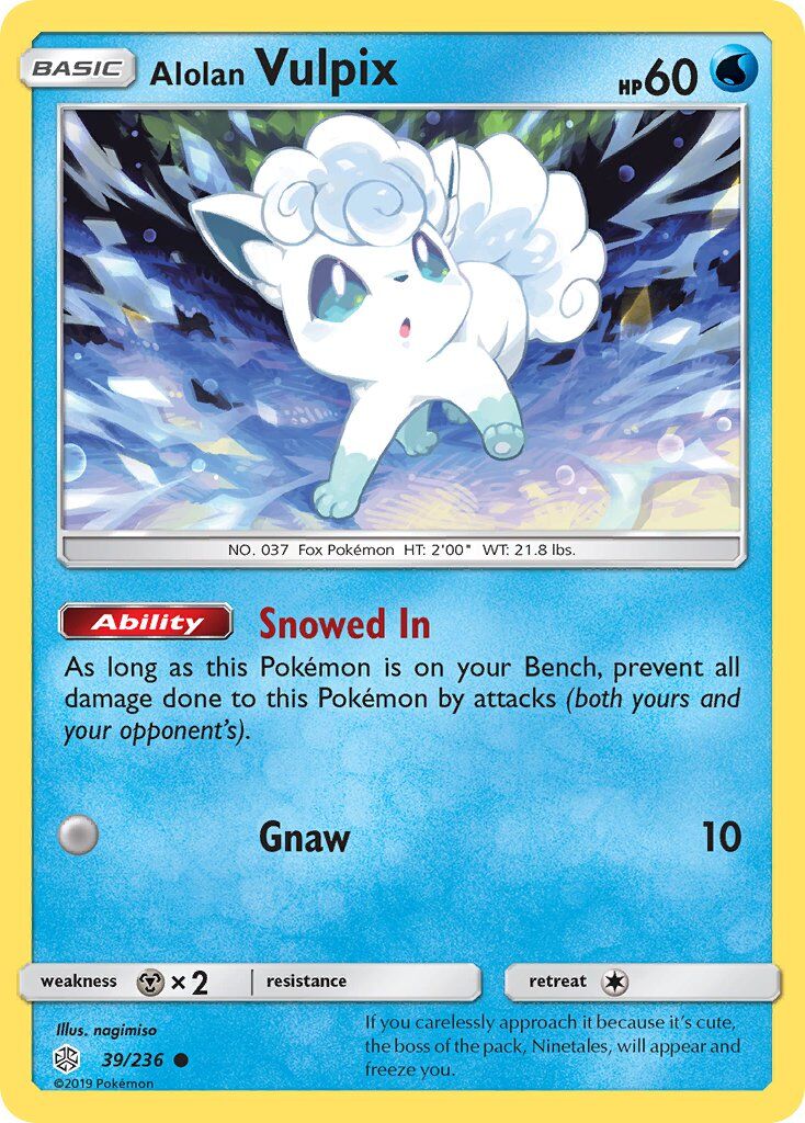 Alolan Vulpix - 39/236 - EN Alolan Vulpix - 39/236 - EN