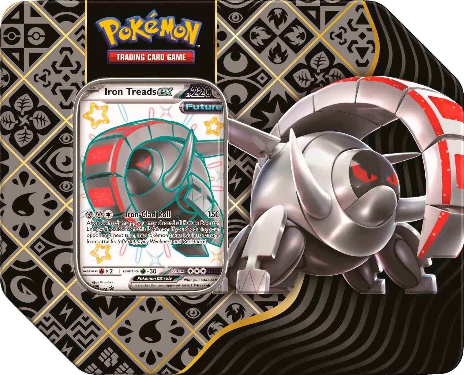 Pokémon TCG: Paldean Fates Iron Treads EX Tin (5 Packs) - EN Pokémon TCG: Paldean Fates Iron Treads EX Tin (5 Packs) - EN