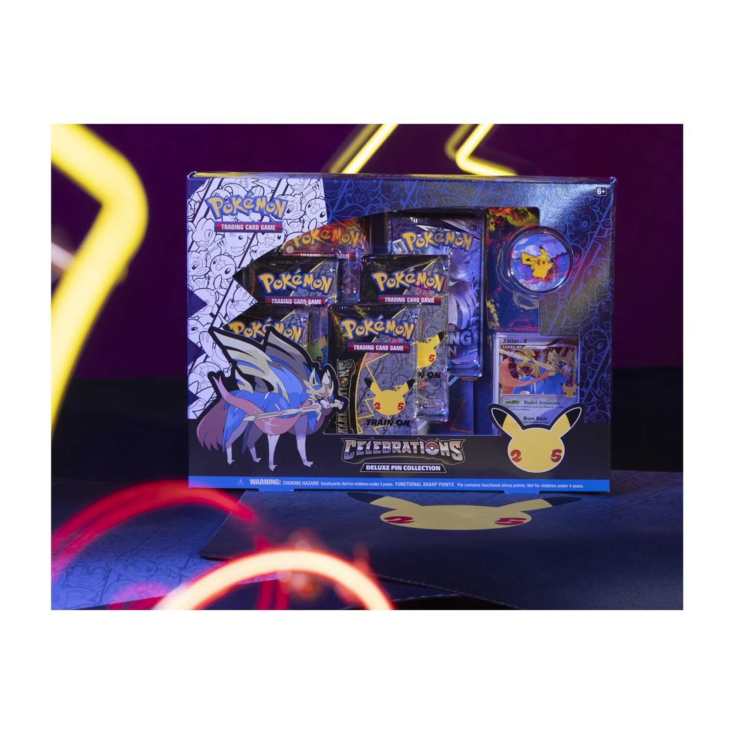 Pokémon 25th Anniversary Celebrations Zacian Deluxe Pin Collection - EN
