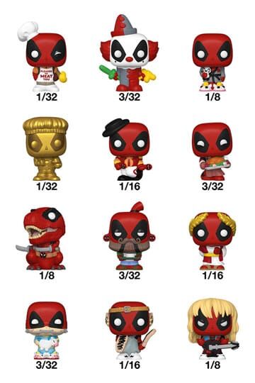 Deadpool Bitty POP! Vinyl Figur - 1 Mystery Pack - 2.5 cm