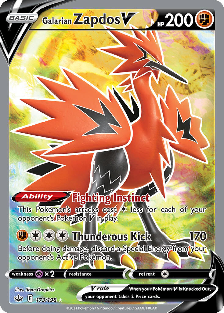 Galarian Zapdos V - 173/198 - EN Galarian Zapdos V - 173/198 - EN