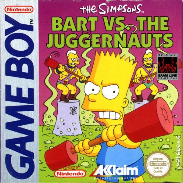 bart-vs-the-juggernauts-the-simpsons-game-boy-cover Die Simpsons Bart vs. the Juggernauts - Game Boy