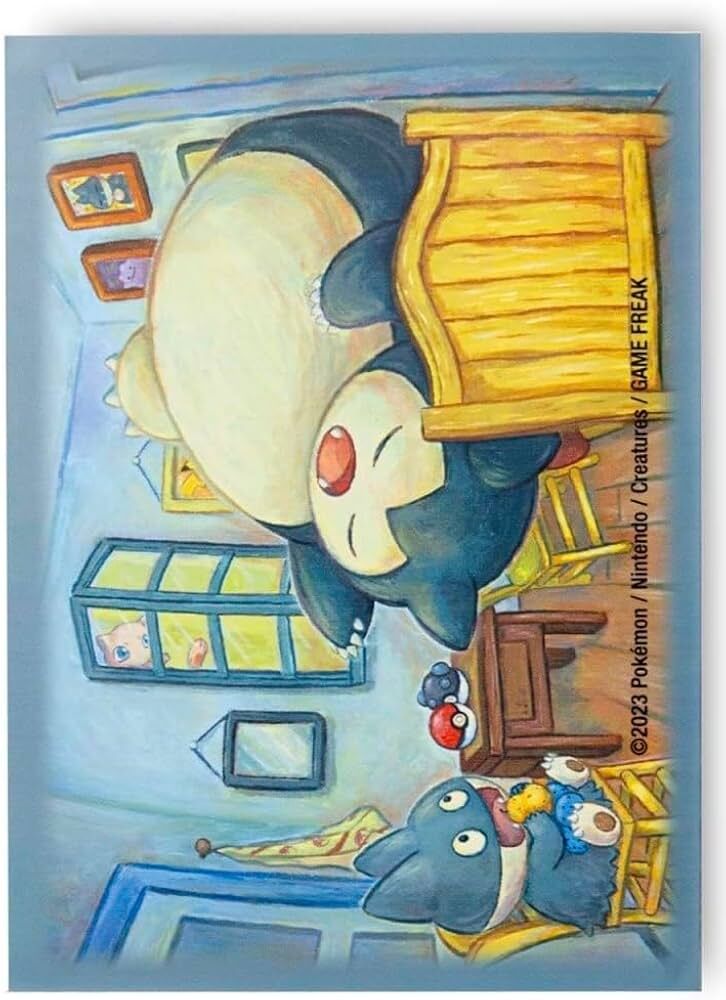 Pokemon Center Van Gogh Museum: Snorlax & Gombe Van Gogh's Bedroom Card Sleeves (65 Cards)