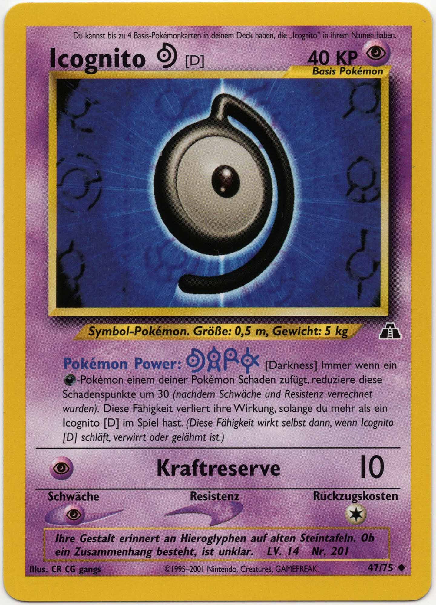 Icognito D - 47/75 - Pokémon TCG