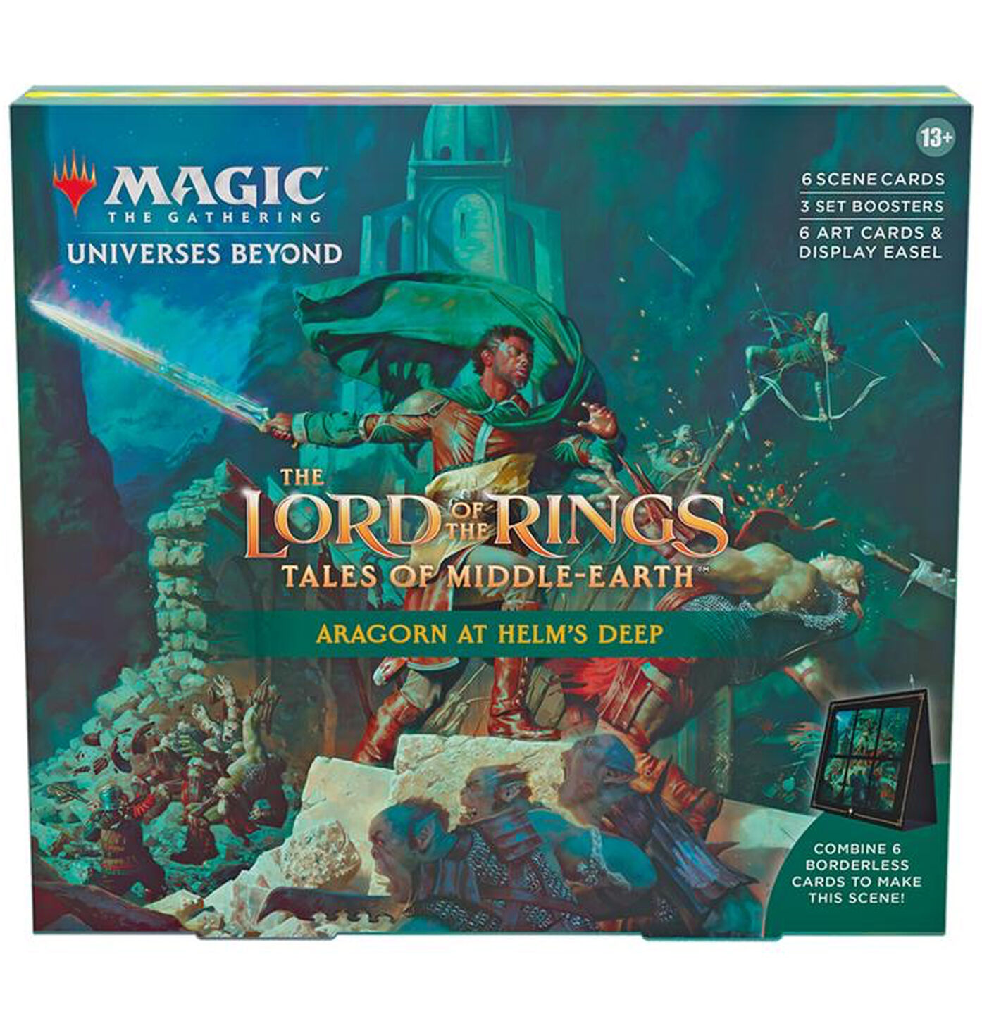 The Lord of the Rings: Tales of Middle-earth Scene Box Aragon at Helms Deep - Magic the Gathering - EN The Lord of the Rings: Tales of Middle-earth Scene Box Aragon at Helms Deep - Magic the Gathering - EN
