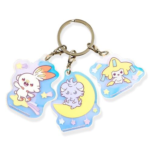 Acrylic Keychain Set Scorbunny & Espurr & Jirachi Pokémon Poképeace Acrylic Keychain Set Scorbunny & Espurr & Jirachi Pokémon Poképeace