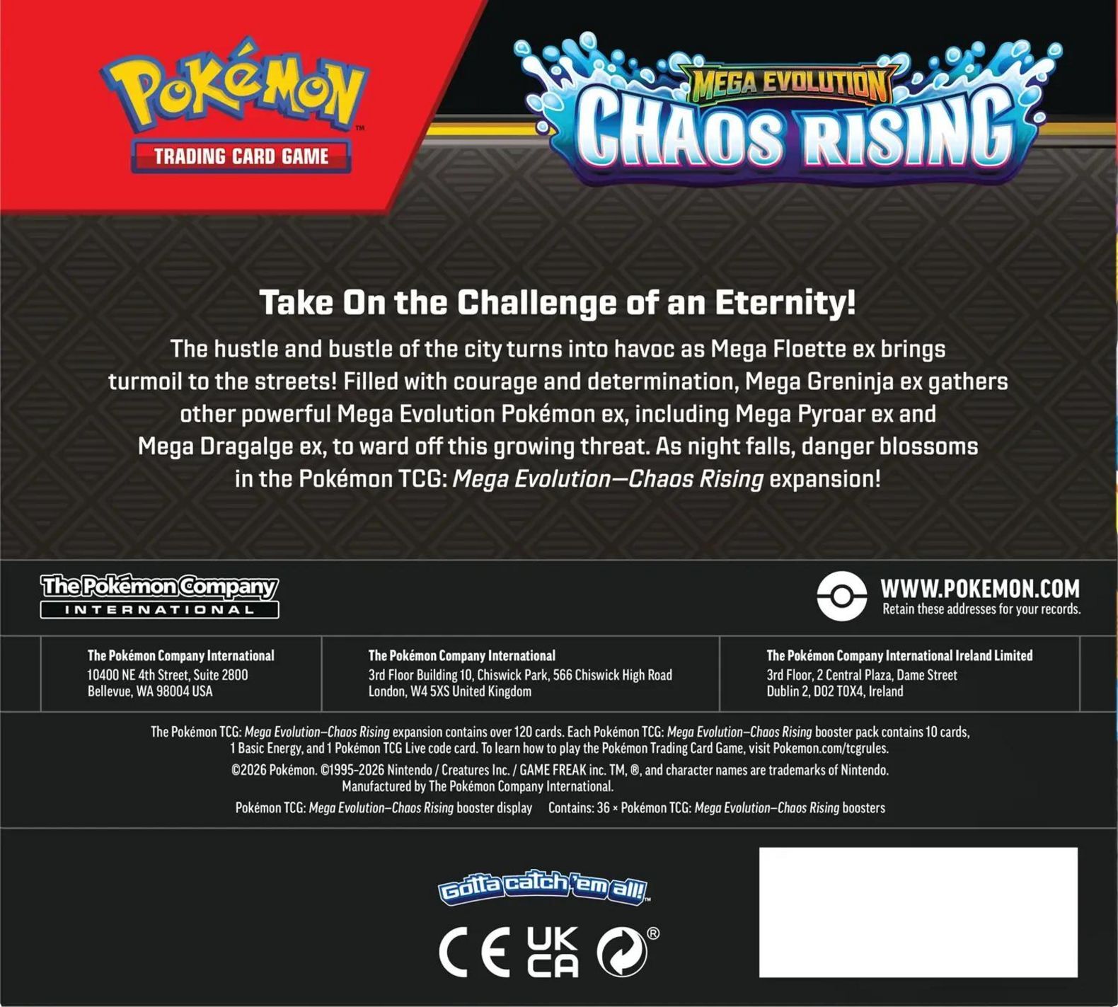 Pokémon TCG: Mega Evolution (ME04) - Chaos Rising Booster Display (36 packs) - EN