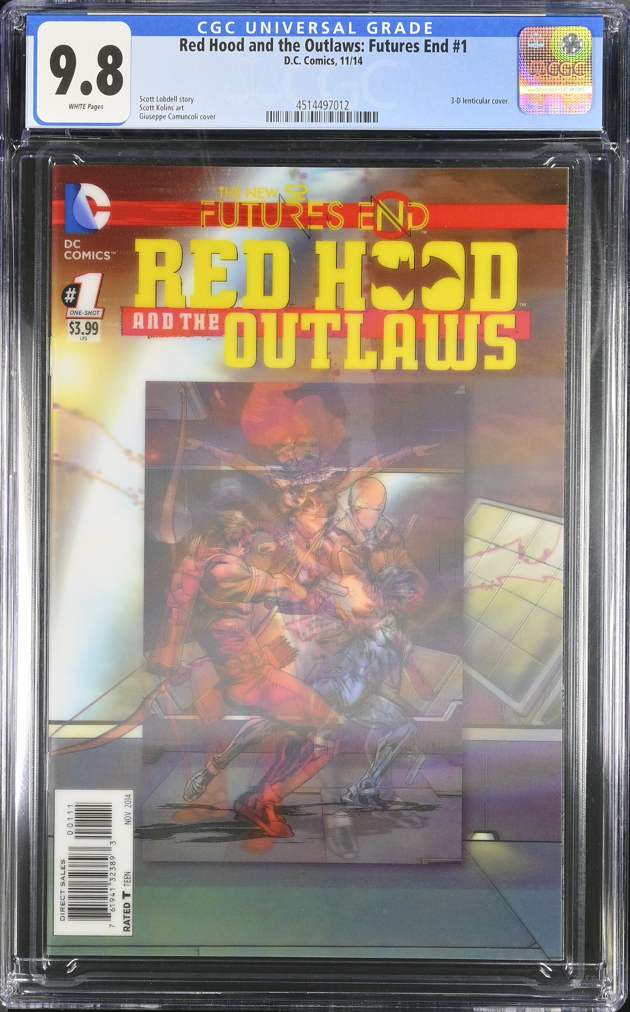 Red Hood and the Outlaws: Futures End #1 CGC 9.8 3D Lenticular Cover Red Hood and the Outlaws: Futures End #1 CGC 9.8 3D Lenticular Cover