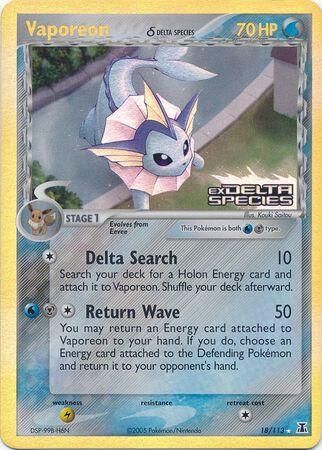 Vaporeon - 18/113 - Reverse Holo - EN Vaporeon - 18/113 - Reverse Holo - EN