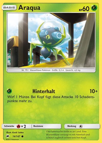 araqua-pok-mon-tcg_1 Araqua 014/147 - Pokémon TCG