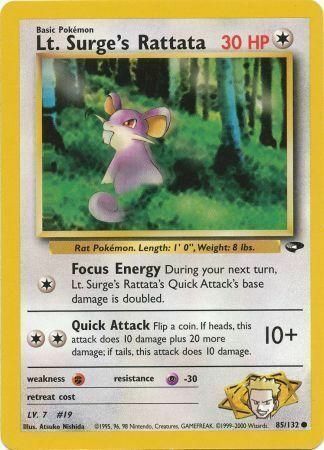 Lt. Surge’s Rattata - 85/132 - Unlimited - EN
