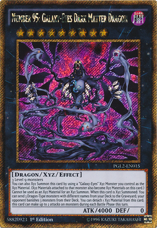 Nummer 95: Galaxieaugen-Dunkelmateriedrache - PGL2-015 - Gold Secret Rare - 1. Auflage Nummer 95: Galaxieaugen-Dunkelmateriedrache - PGL2-015 - Gold Secret Rare - 1. Auflage