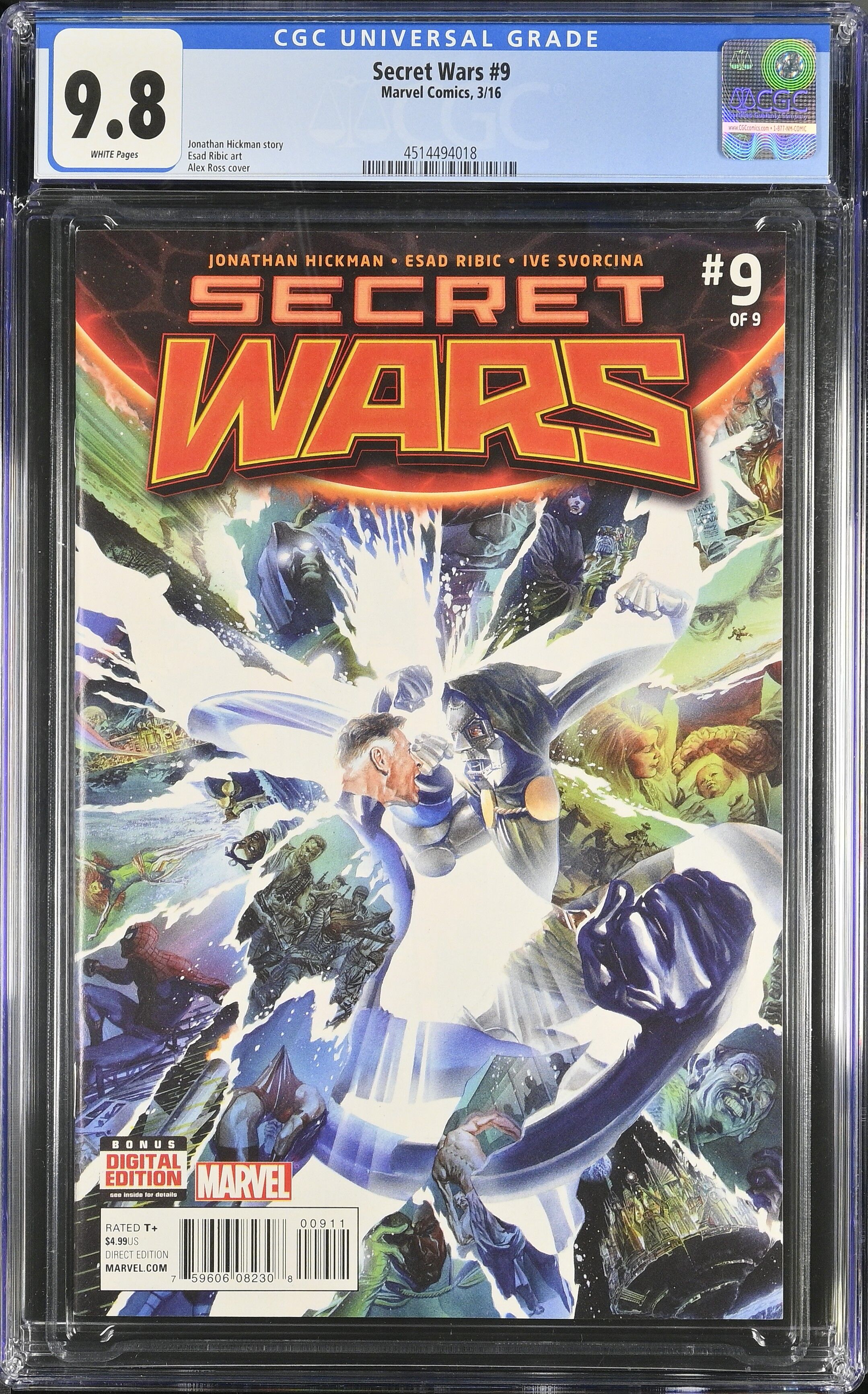 Secret Wars #9 CGC 9.8 Top Pop!