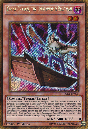 Geist Charon, Bootsmann der Unterwelt - PGL2-005 - Gold Secret Rare - 1. Auflage Geist Charon, Bootsmann der Unterwelt - PGL2-005 - Gold Secret Rare - 1. Auflage
