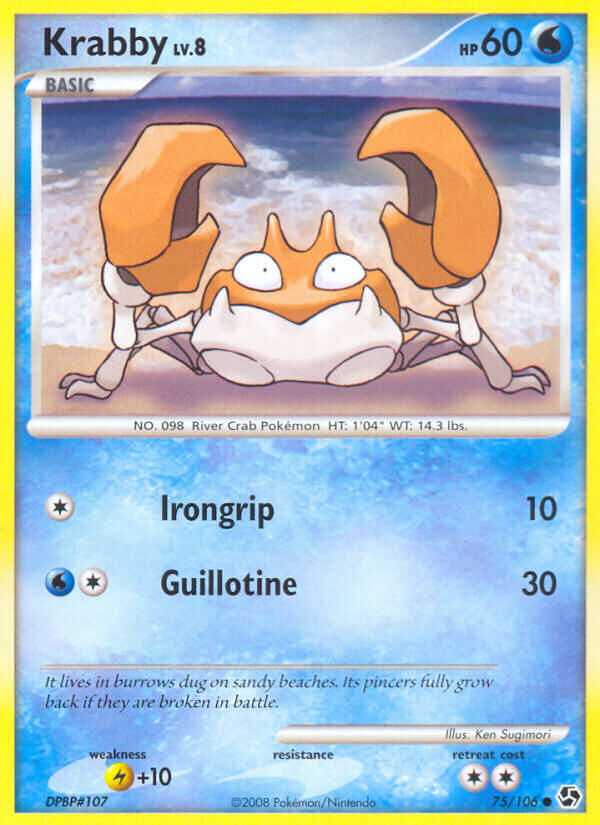 Krabby - 75/106 - Reverse Holo - EN