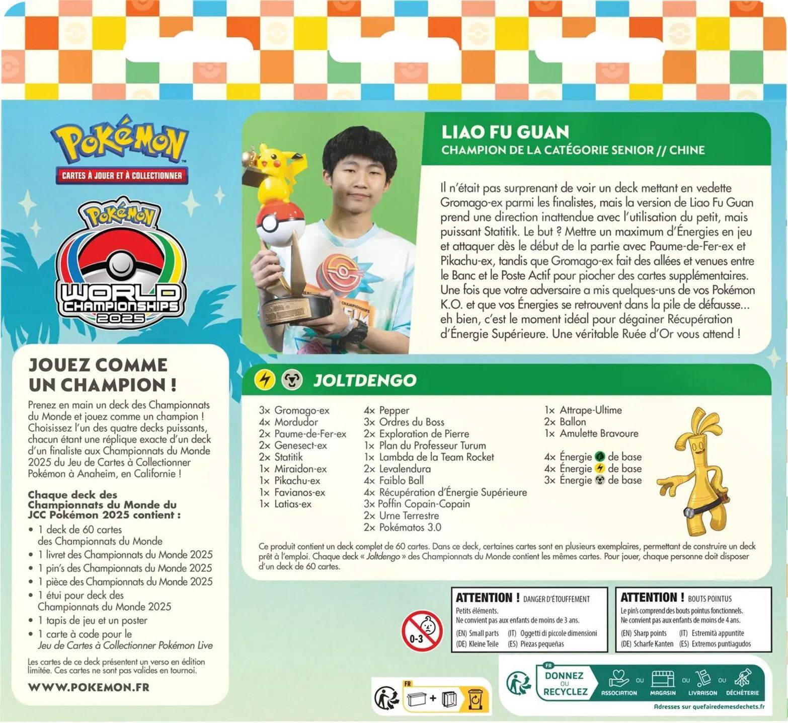 Pokémon JCC: Deck des Championnats du Monde 2025 - Liao Fu Guan - Gromago ex - FR