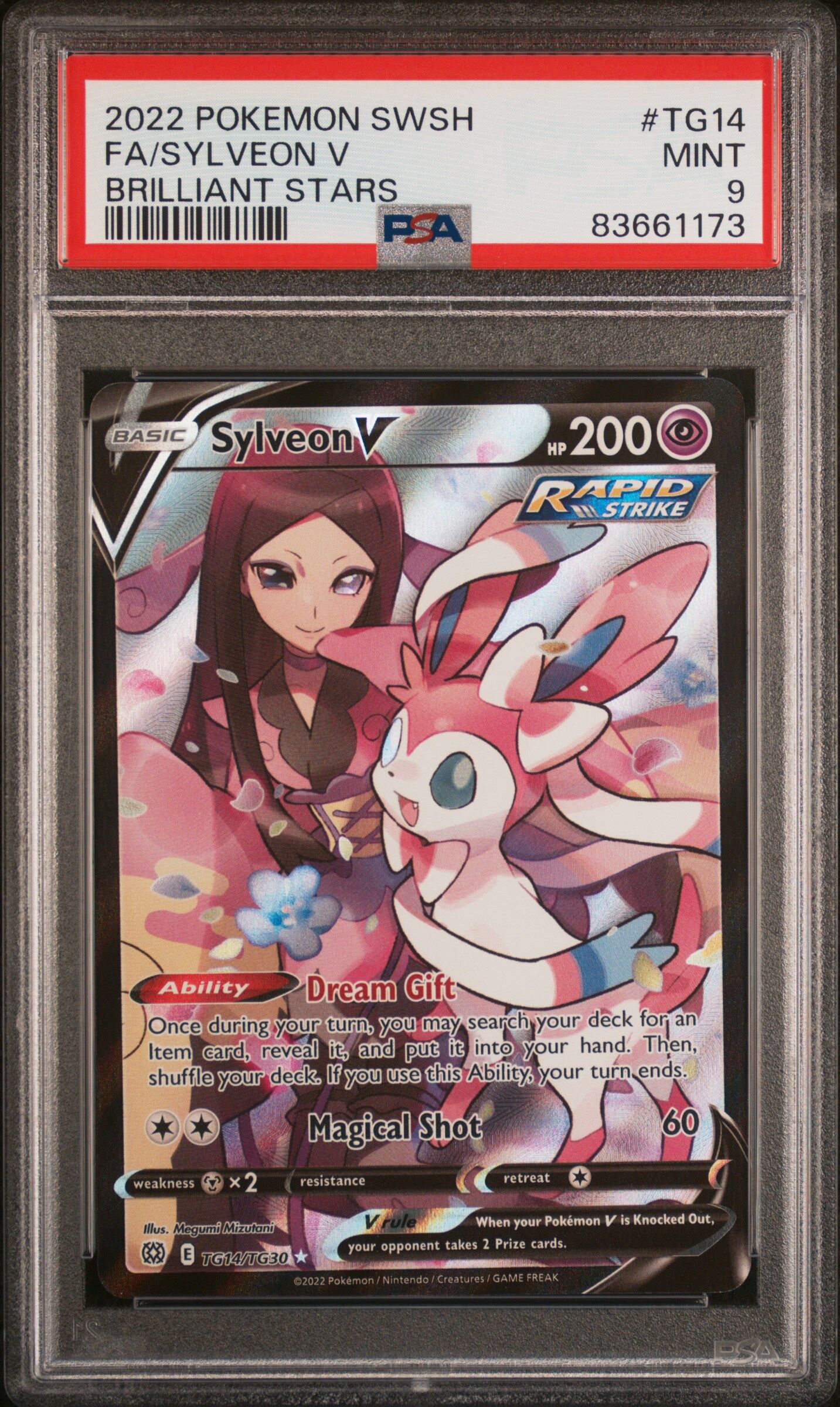Sylveon V TG14/TG30 - Sword & Shield Brilliant Stars - PSA 10 GEM-MT - Pokémon