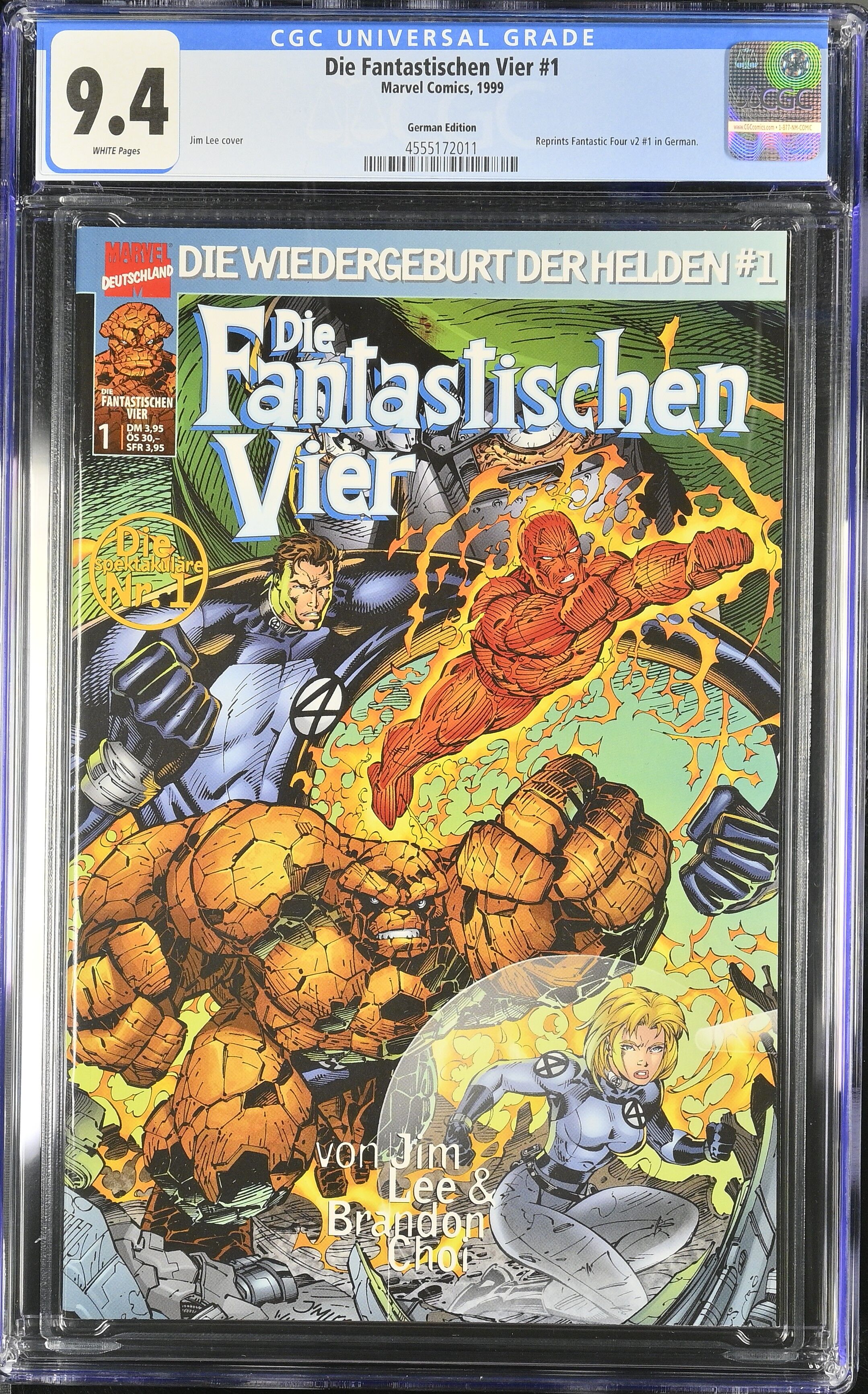 Die Fantastischen Vier #1 CGC 9.4 Top Pop! Die Fantastischen Vier #1 CGC 9.4 Top Pop!