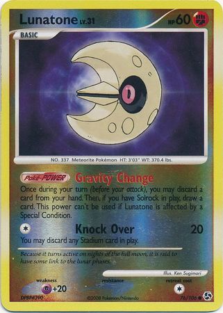 Lunatone - 76/106 - Reverse Holo - EN