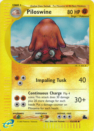 Piloswine - 43/144 - Reverse Holo - EN