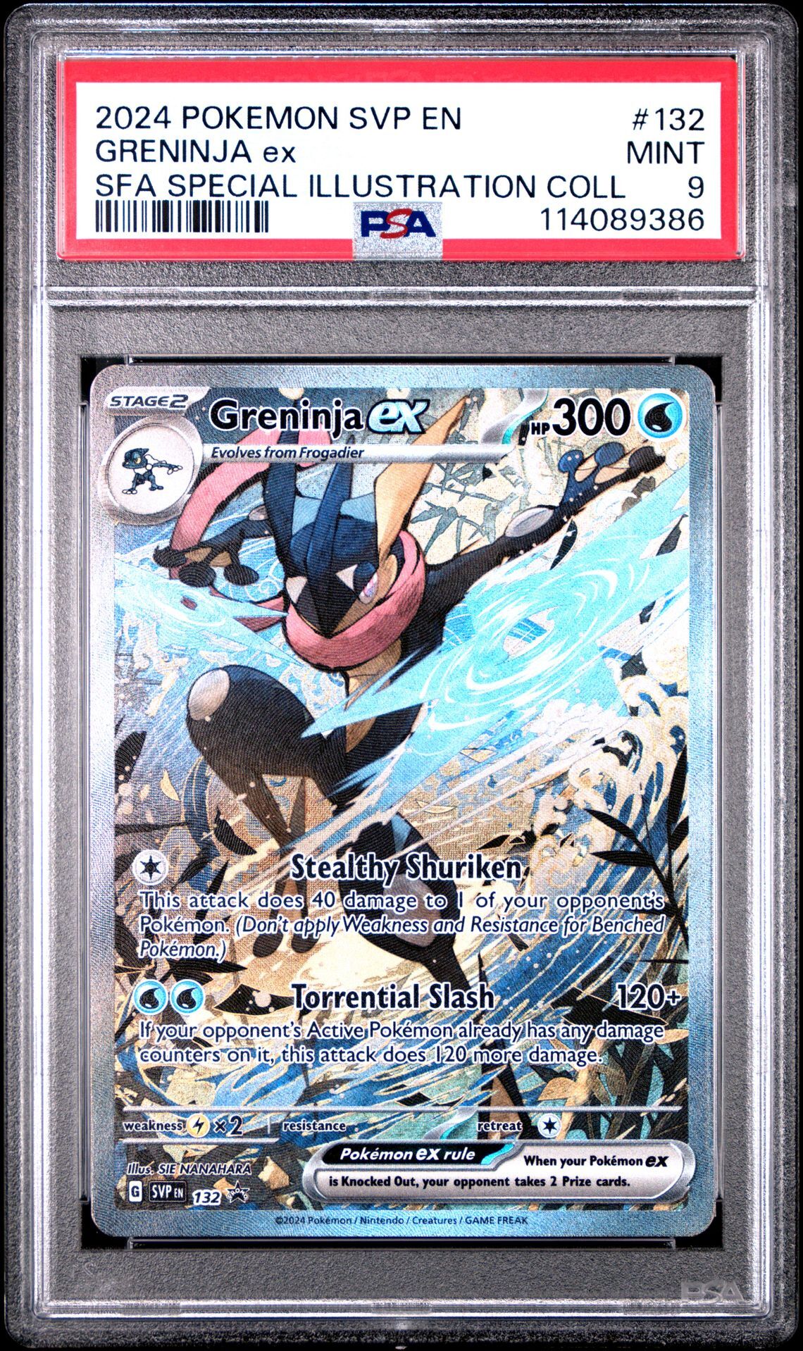 2024 POKEMON SVP EN-SV BLACK STAR PROMO 132 GRENINJA EX SHROUDED FABLE SPECIAL ILLUSTRATION COLLECTION - PSA 9 MINT - Pokémon 2024 POKEMON SVP EN-SV BLACK STAR PROMO 132 GRENINJA EX SHROUDED FABLE SPECIAL ILLUSTRATION COLLECTION - PSA 9 MINT - Pokémon