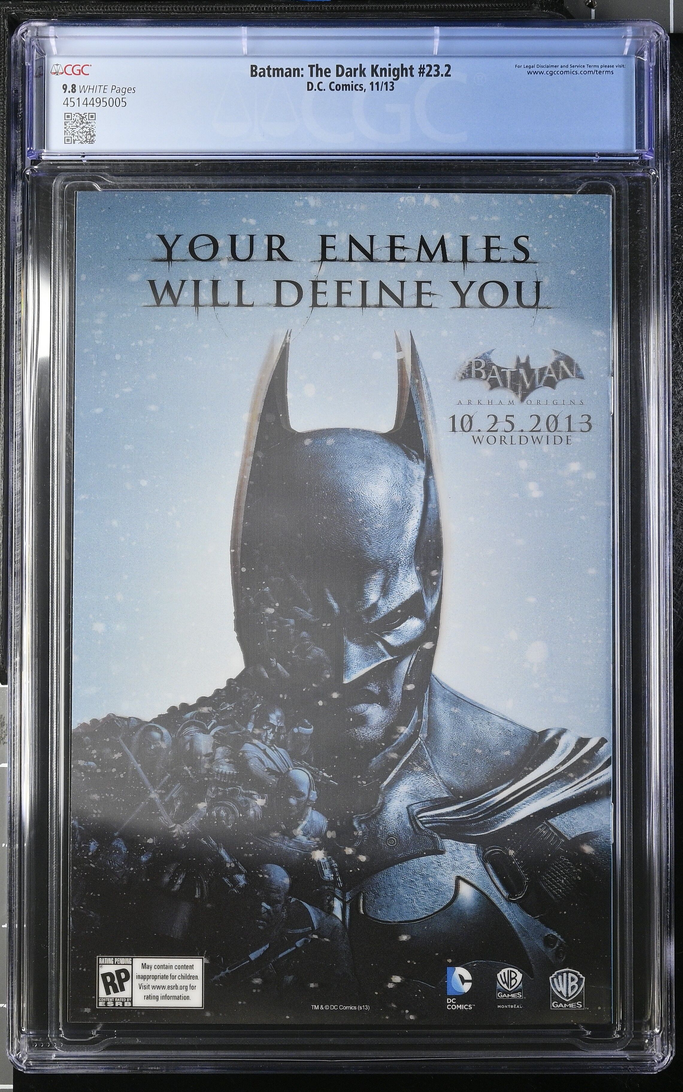 Batman The Dark Knight #23.2 CGC 9.8 3D Lenticular Cover